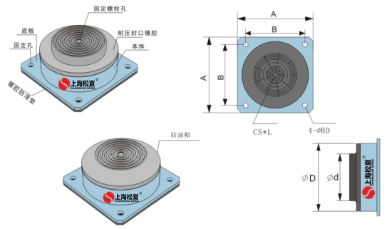 JBQ空氣墊減震器結(jié)構(gòu)